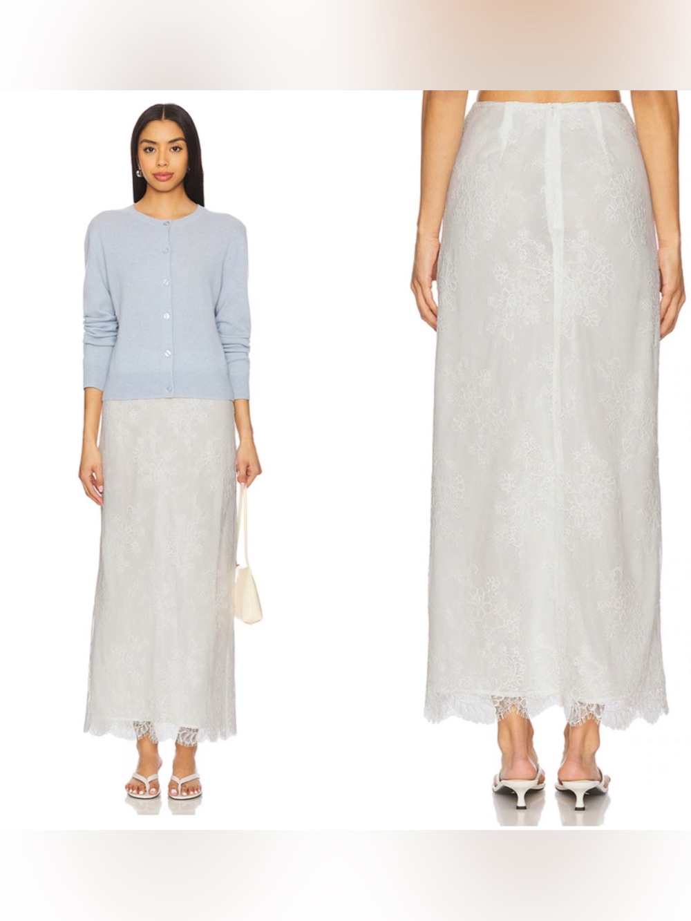 NWT Stone Cold Fox Audrey Maxi Skirt in White XS